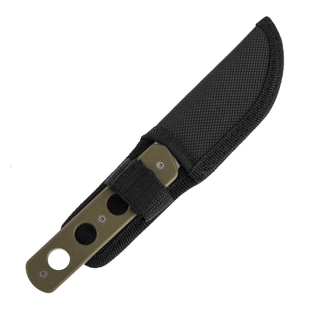Tenable Foosa Fixed Blade Knife - 3.06'' Gray TiCn Coated D2 Blade | Olive Green G10 Handle | Rolf Helbig Design - G2020A4 - Image 8