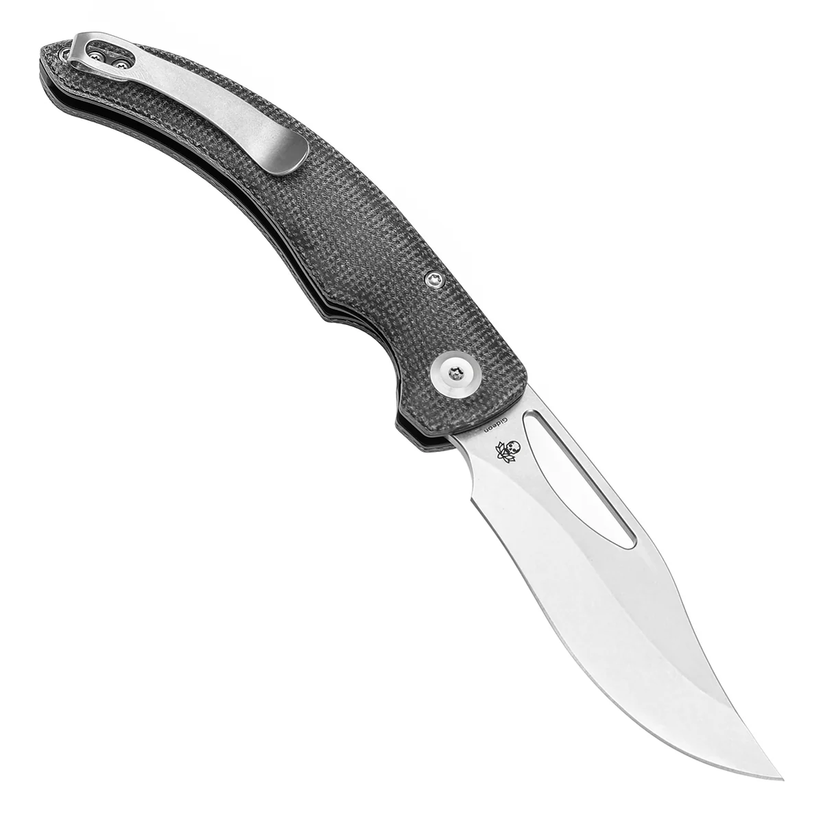 Tenable Gideon Folding Knife – 3.5" Stonewashed Nitro-V Blade – Black Micarta Handle – Dead Sober Design - T1119A1 - Image 3