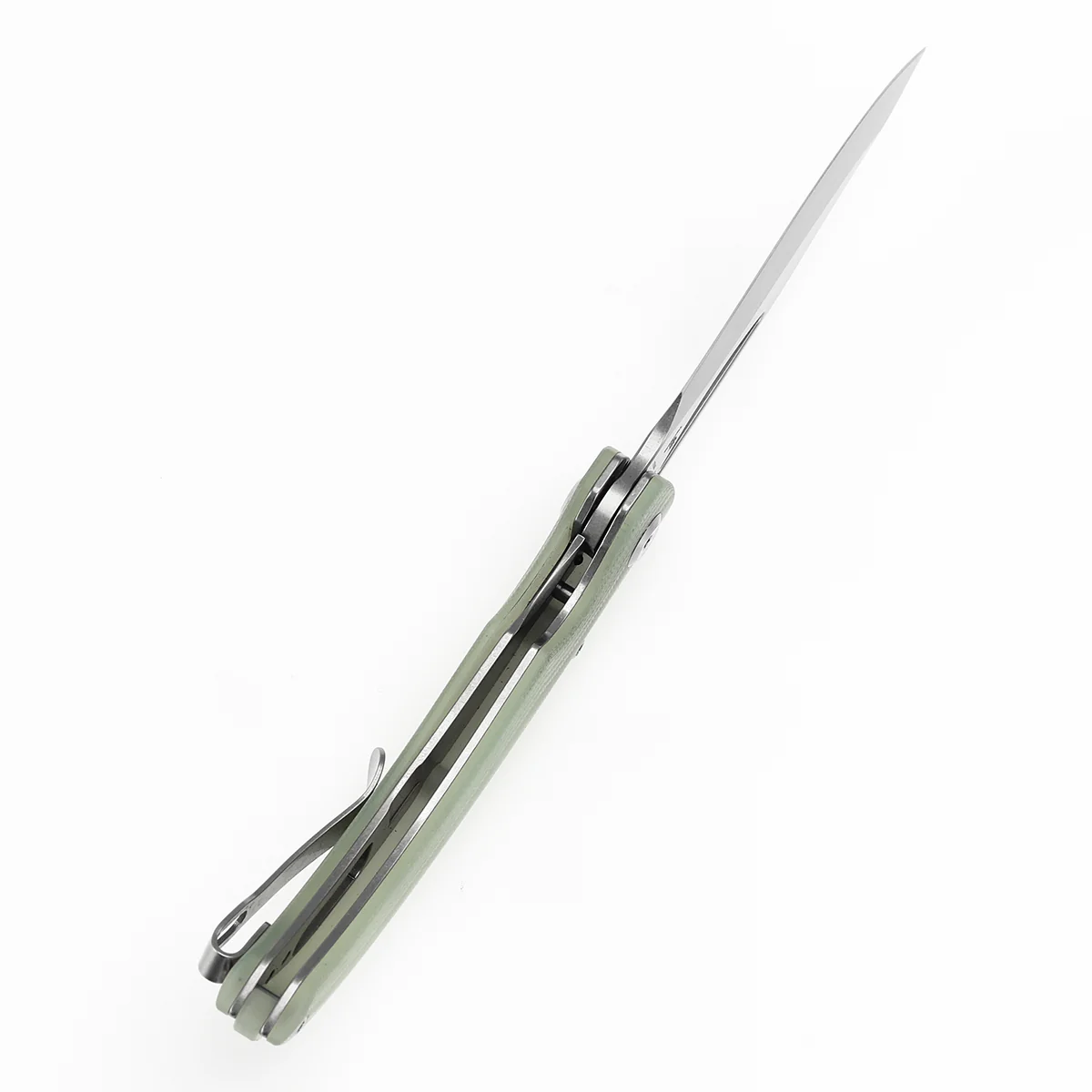 Tenable Gideon Folding Knife - 3.5'' Stonewashed Nitro V Blade -Jade G10 Handle - Dead Sober Design - T1119A3 - Image 4