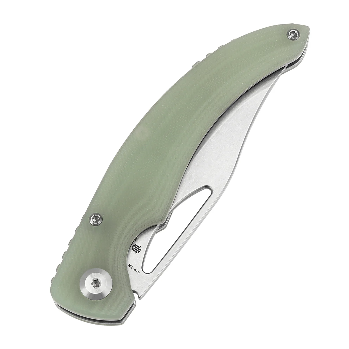 Tenable Gideon Folding Knife - 3.5'' Stonewashed Nitro V Blade -Jade G10 Handle - Dead Sober Design - T1119A3 - Image 6
