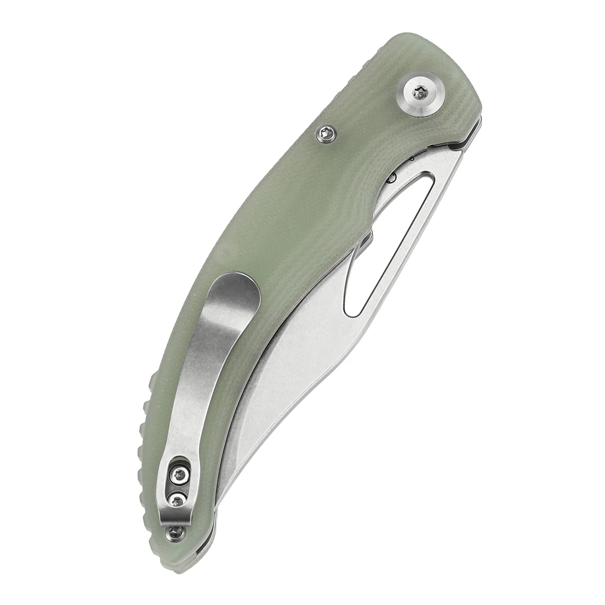Tenable Gideon Folding Knife - 3.5'' Stonewashed Nitro V Blade -Jade G10 Handle - Dead Sober Design - T1119A3 - Image 7