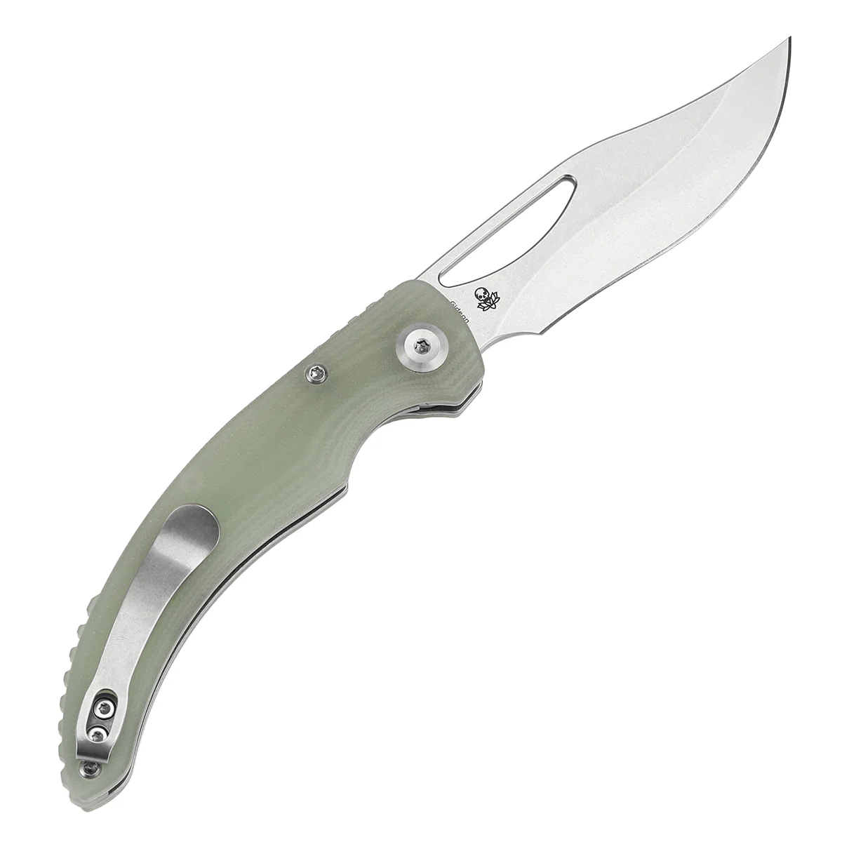 Tenable Gideon Folding Knife - 3.5'' Stonewashed Nitro V Blade -Jade G10 Handle - Dead Sober Design - T1119A3 - Image 8