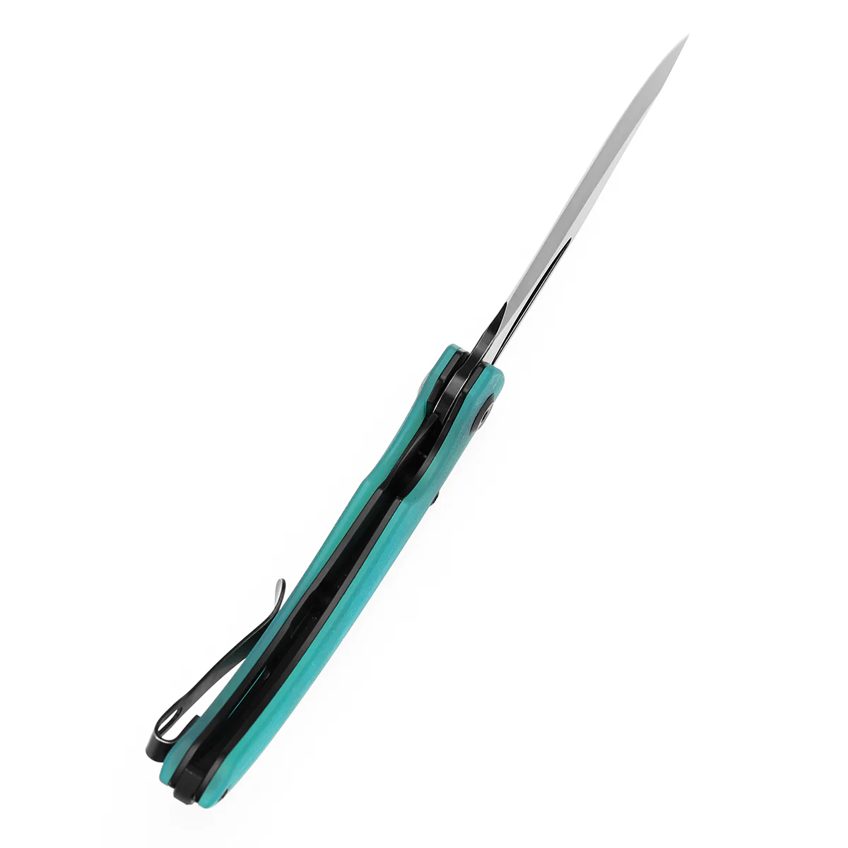 Tenable Gideon Folding Knife - 3.5'' Blackwash Nitro V Blade - Tiffany Blue G10 Handle - Dead Sober Design - T1119A5 - Image 4