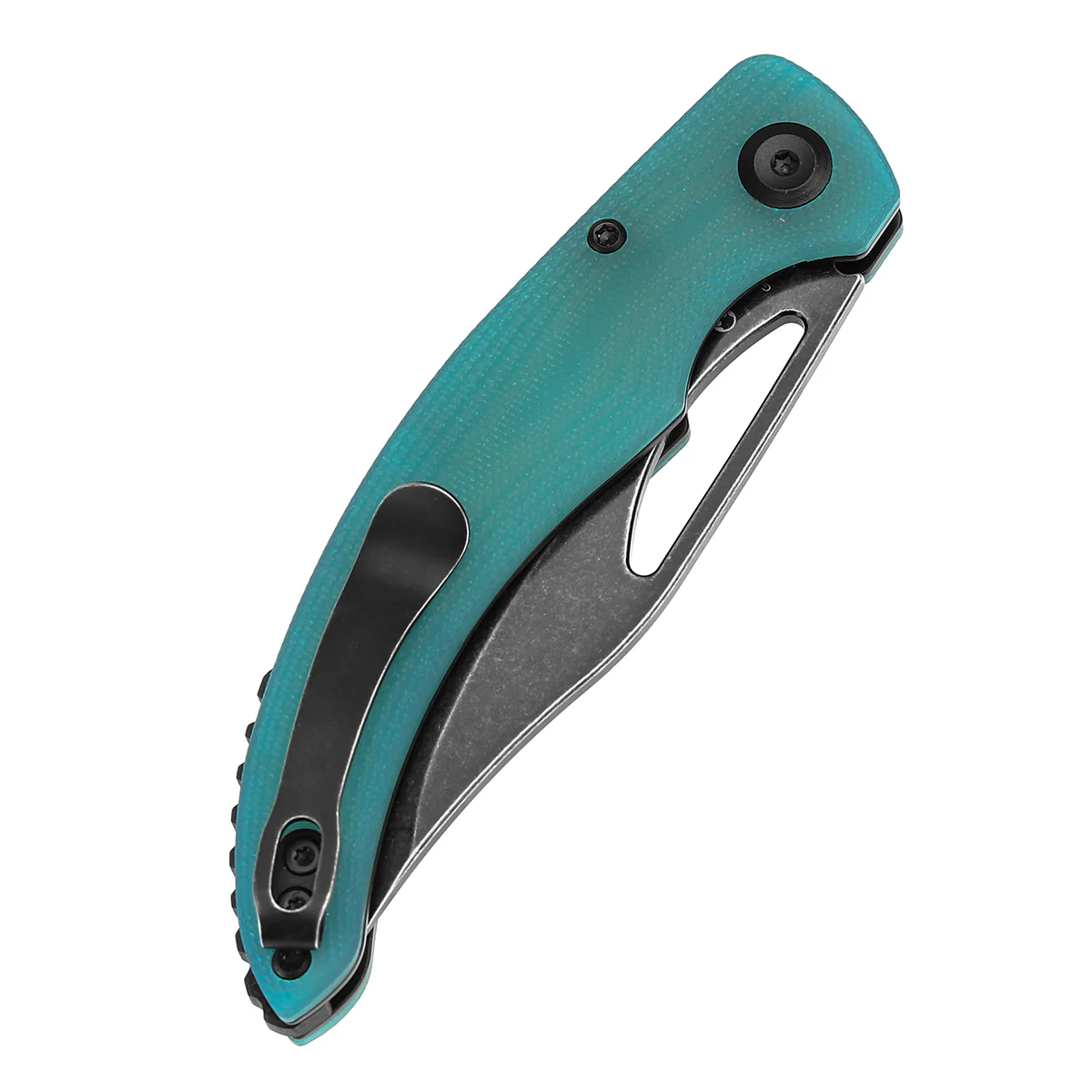 Tenable Gideon Folding Knife - 3.5'' Blackwash Nitro V Blade - Tiffany Blue G10 Handle - Dead Sober Design - T1119A5 - Image 7