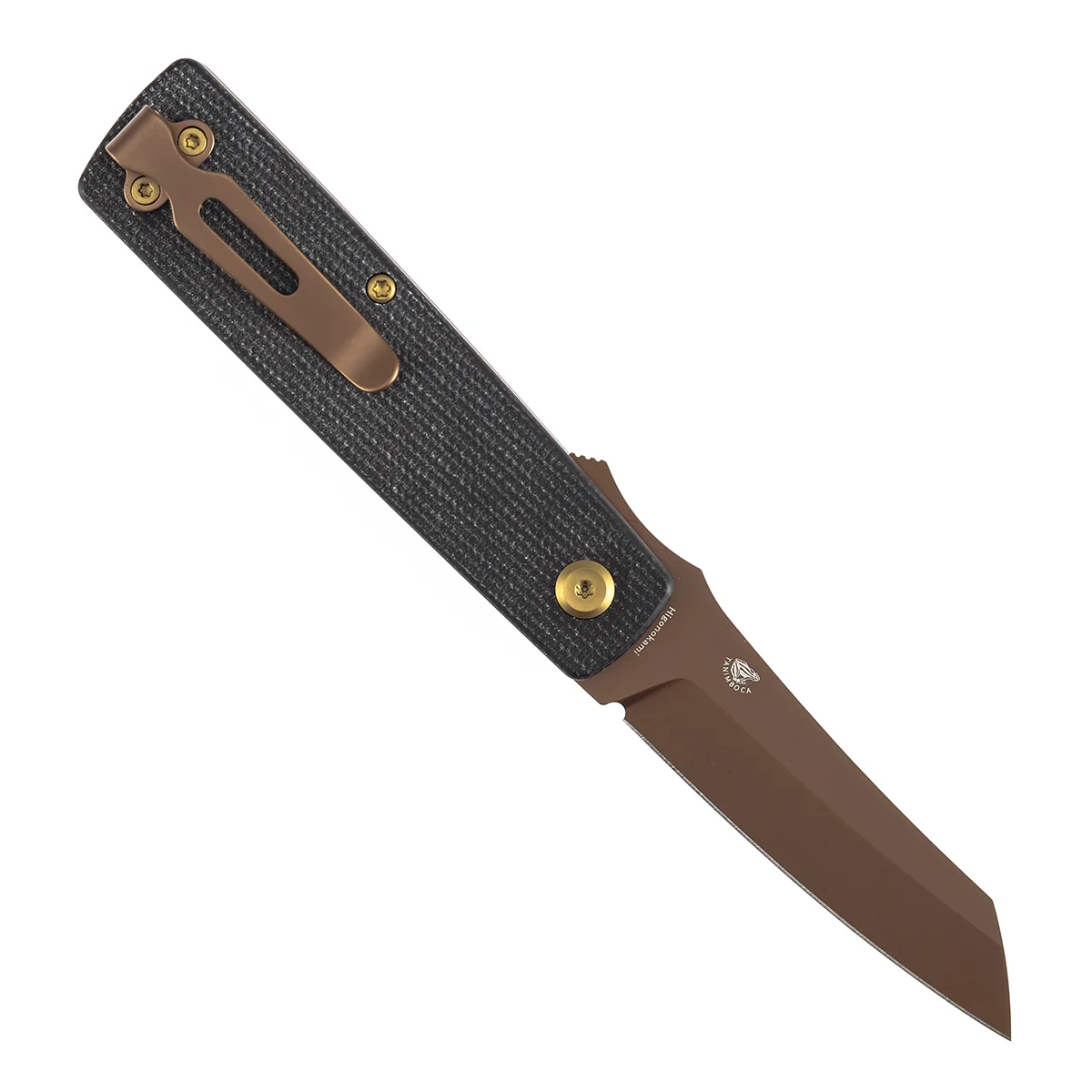 Tenable Higonokami Folding Knife | 3.02'' Rose Gold Coated D2 Blade | Black Micarta Handle | Goran mihajlovic Design | B2135A2 - Image 3