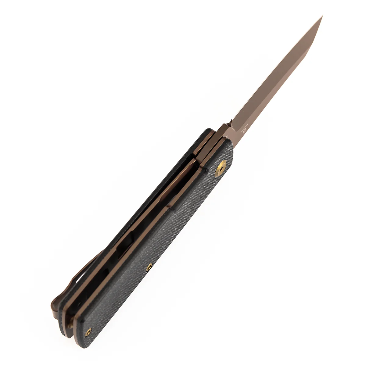 Tenable Higonokami Folding Knife | 3.02'' Rose Gold Coated D2 Blade | Black Micarta Handle | Goran mihajlovic Design | B2135A2 - Image 4