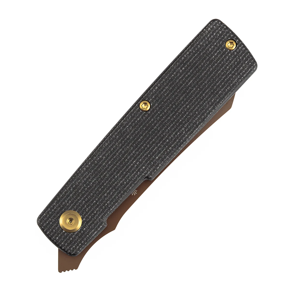 Tenable Higonokami Folding Knife | 3.02'' Rose Gold Coated D2 Blade | Black Micarta Handle | Goran mihajlovic Design | B2135A2 - Image 6