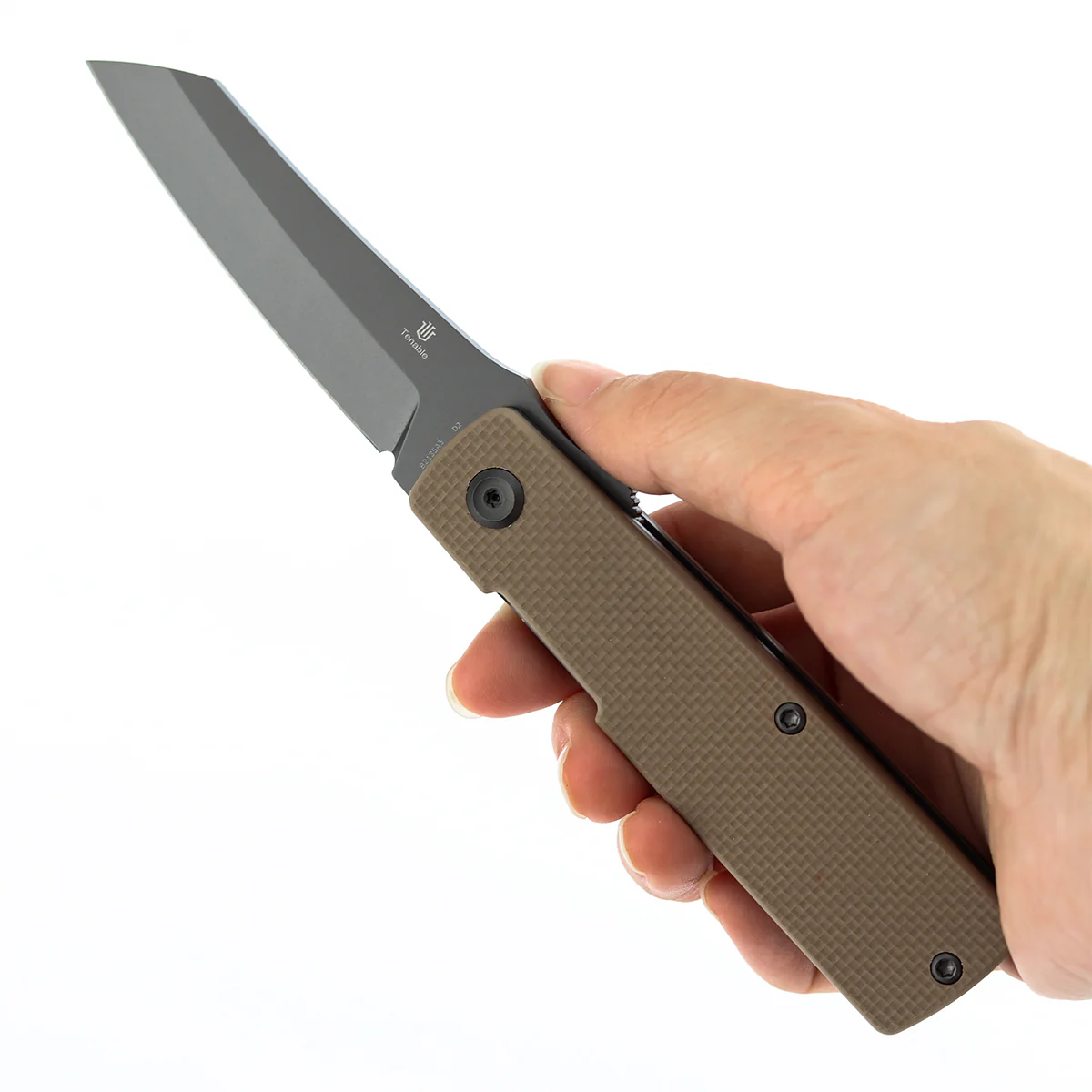 Tenable Higonokami Folding Knife | 3.02'' Gray Coating D2 Blade | Light Sand G10 Handle | Goran mihajlovic Design | B2135A5 - Image 9