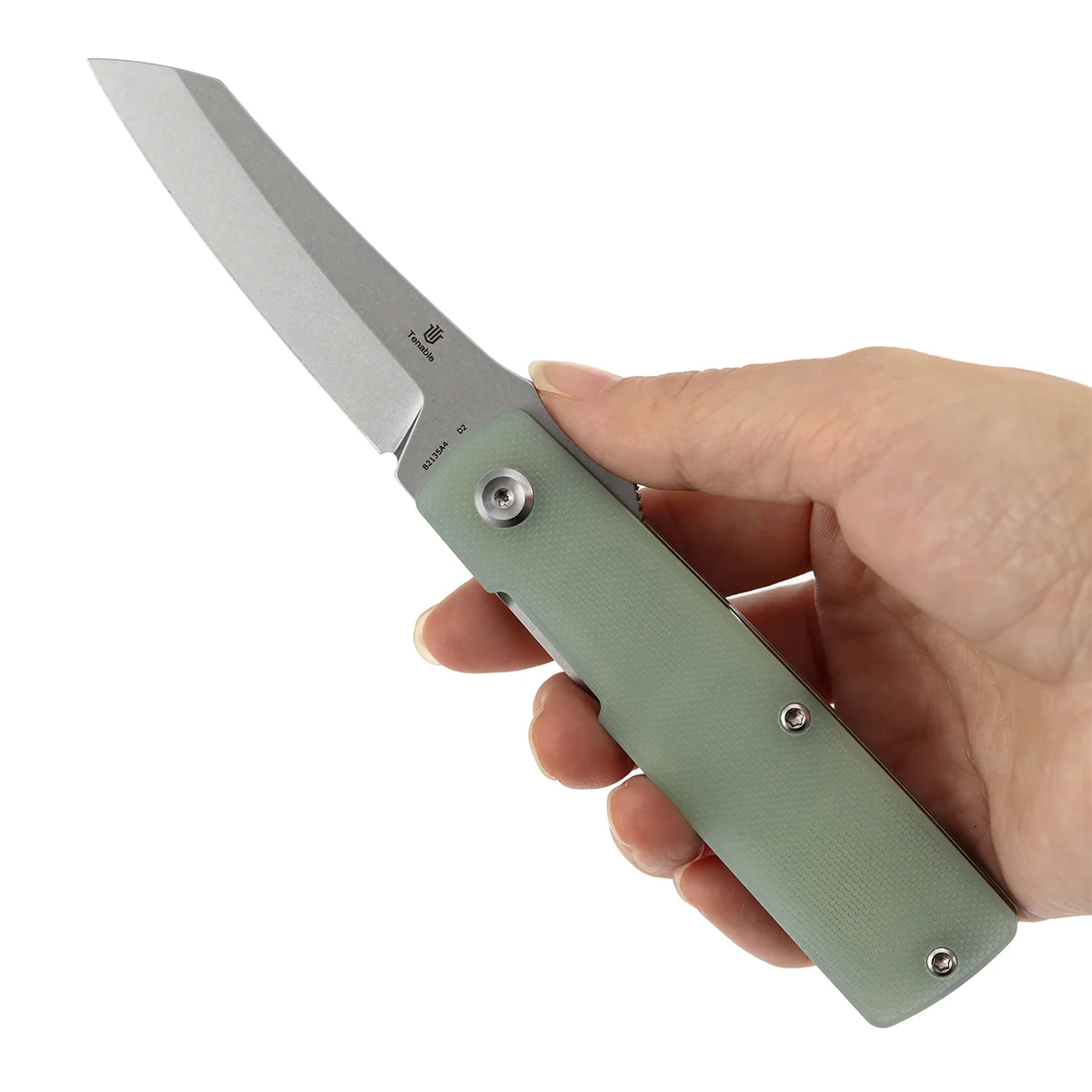 Tenable Higonokami Folding Knife | 3.02'' Stonewashed D2 Blade | Jade  G10 Handle | Goran mihajlovic Design | B2135A4 - Image 9