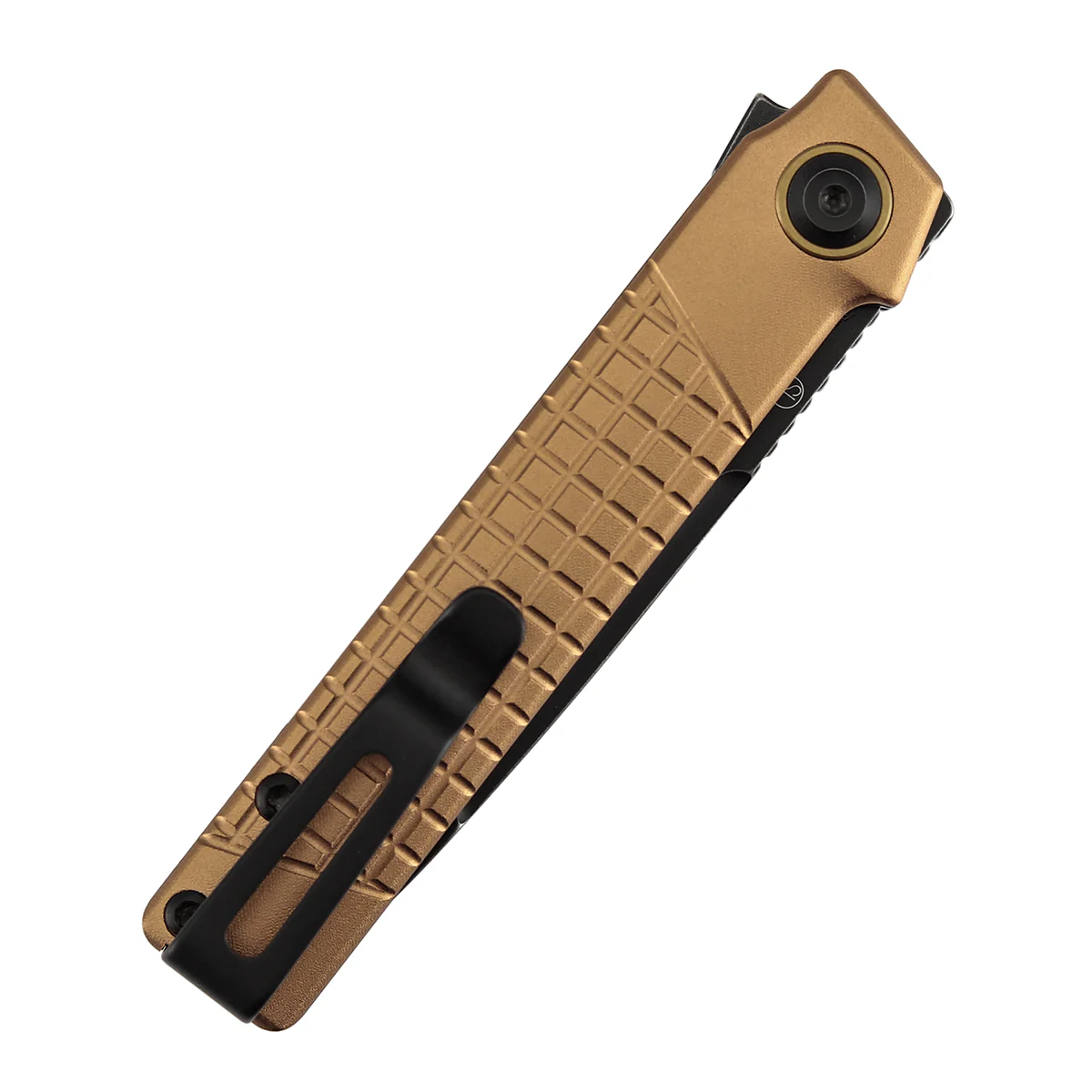 Tenable Kitpu Folding Knife | 2.9'' Blackwash Nitro-V Blade | Bronze Aluminum with Frag Pattern Handle | Jonathan Styles Design - B2123A2 - Image 8