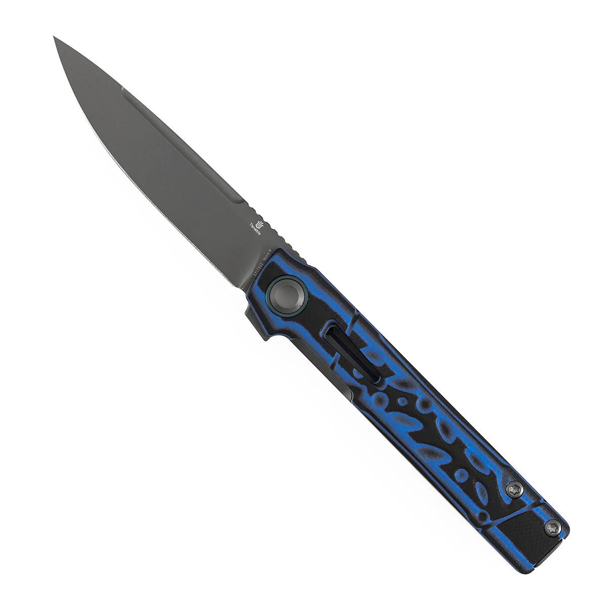 Tenable Kitpu Folding Knife | 2.9'' Gray TiCn Coated Nitro-V Blade | Blue & Black G10 Handle | Jonathan Styles Design - B2123A1 - Image 3