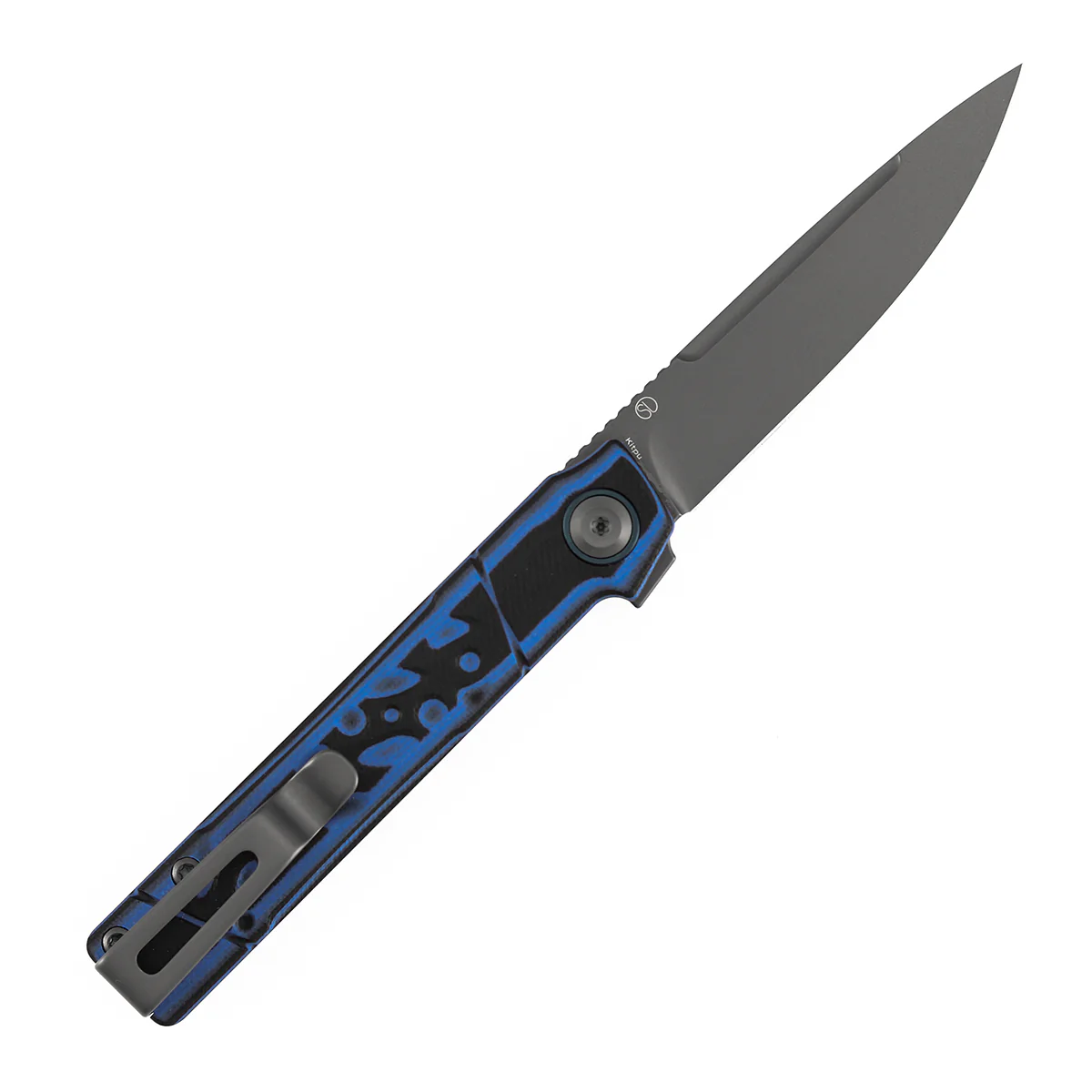 Tenable Kitpu Folding Knife | 2.9'' Gray TiCn Coated Nitro-V Blade | Blue & Black G10 Handle | Jonathan Styles Design - B2123A1 - Image 4
