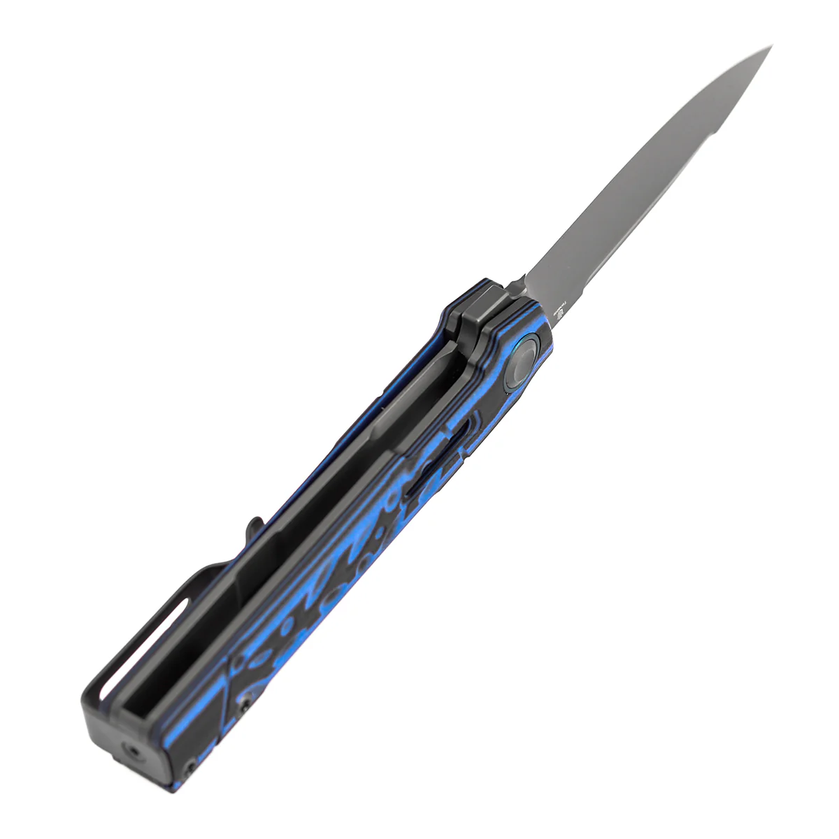 Tenable Kitpu Folding Knife | 2.9'' Gray TiCn Coated Nitro-V Blade | Blue & Black G10 Handle | Jonathan Styles Design - B2123A1 - Image 7