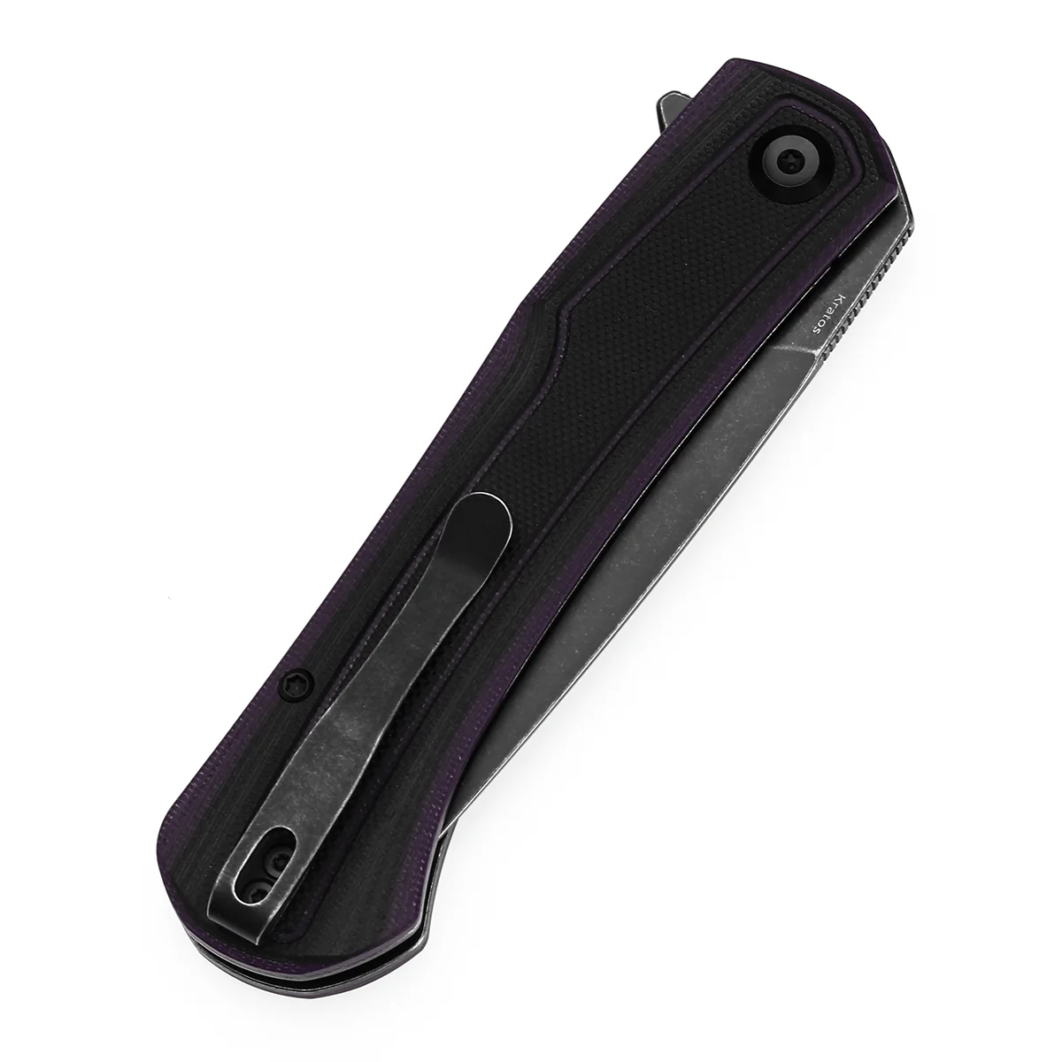 Tenable Kratos Folding Knife Black and Purple G10 Handle(3.79" Blackwash Nitro-V Blade) Ostap Hel Design-T1024A3 - Image 7