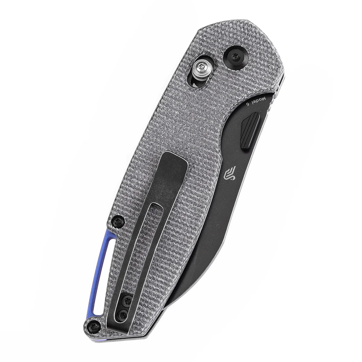 Tenable Model 6 Cross Bar Lock Black Micarta Handle (3.1" Blackwash 14C28N Blade) Nick Swan Design--T1022V5 - Image 7