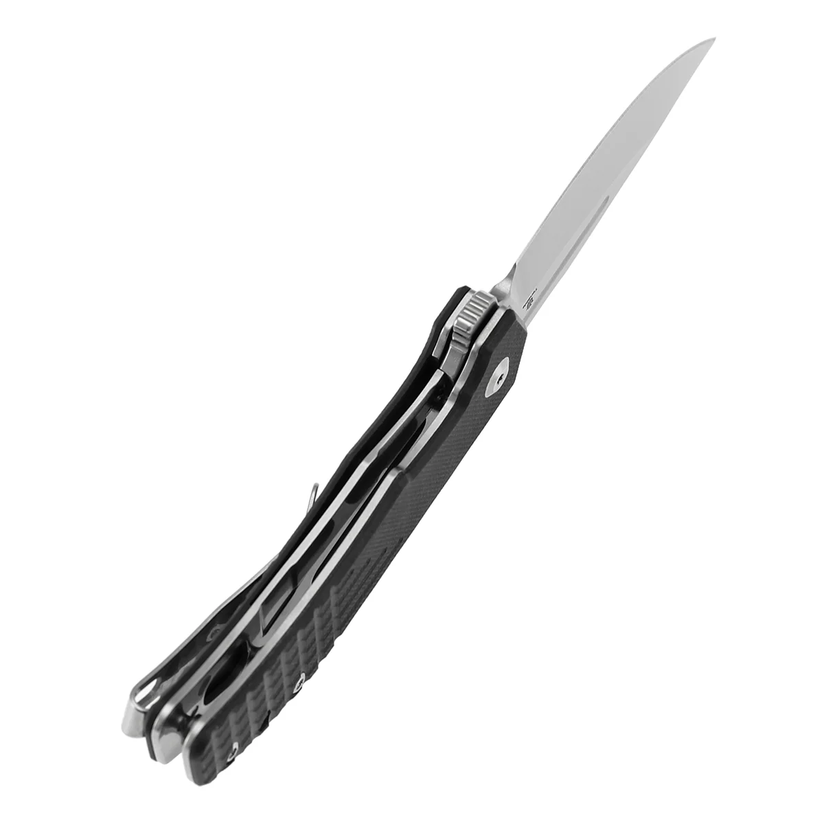 Tenable Orion Flipper Folding Knife | Black G10 with Frag Pattern | 3.07" Satin 14C28N | JB Stout Design | B1089A6 - Image 4