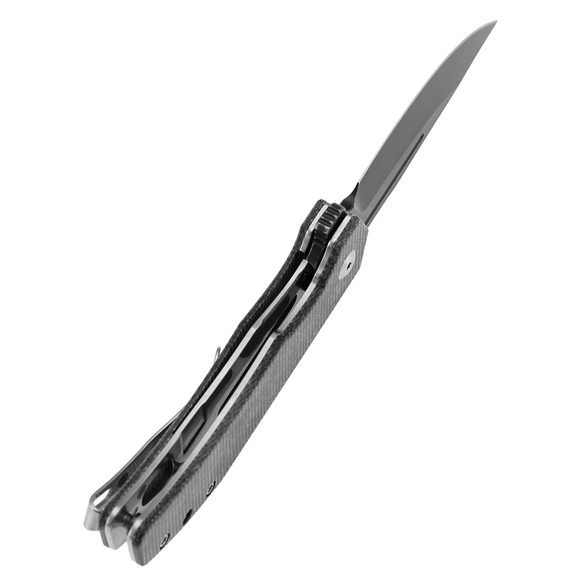 Tenable Orion Flipper Folding Knife | Black Micarta Handle | 3.07" Blackwashed 14C28N | JB Stout Design | B1089A4 - Image 4