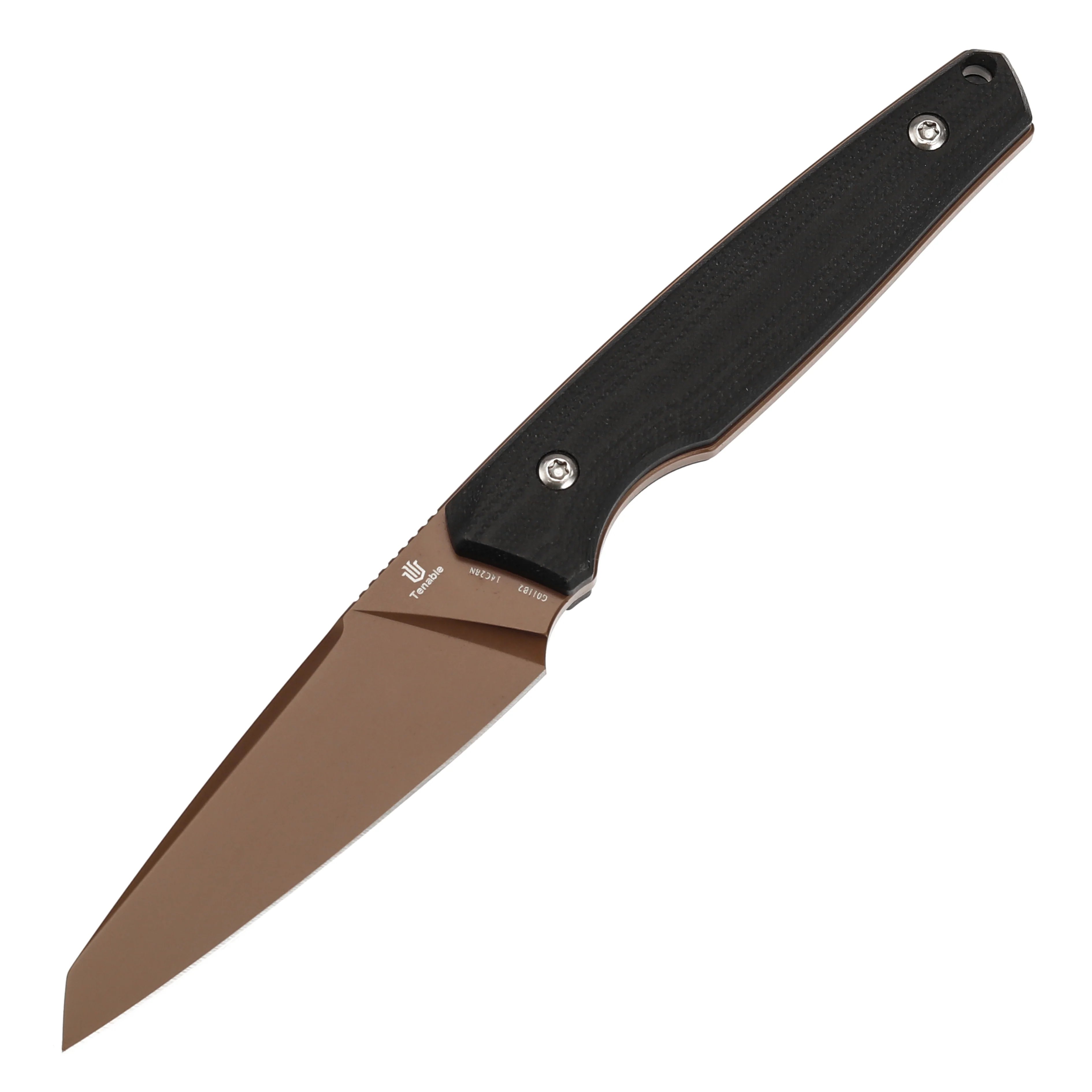 Tenable Parr Fixed Blade Knife | 2.87" Rose Gold Coated 14C28N Blade | Black G10 Handle| Jonathan Styles – G011B2 - Image 3