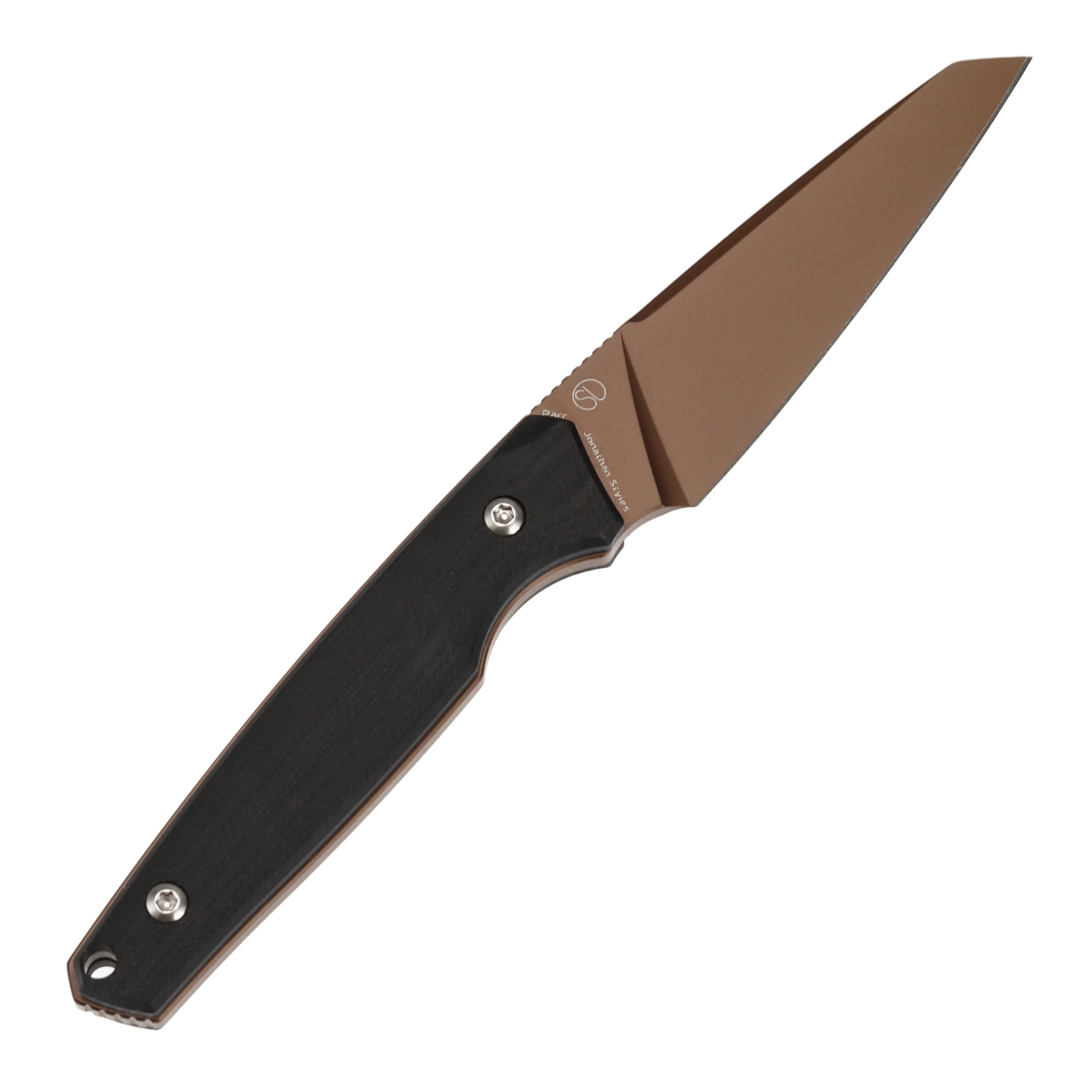 Tenable Parr Fixed Blade Knife | 2.87" Rose Gold Coated 14C28N Blade | Black G10 Handle| Jonathan Styles – G011B2 - Image 5