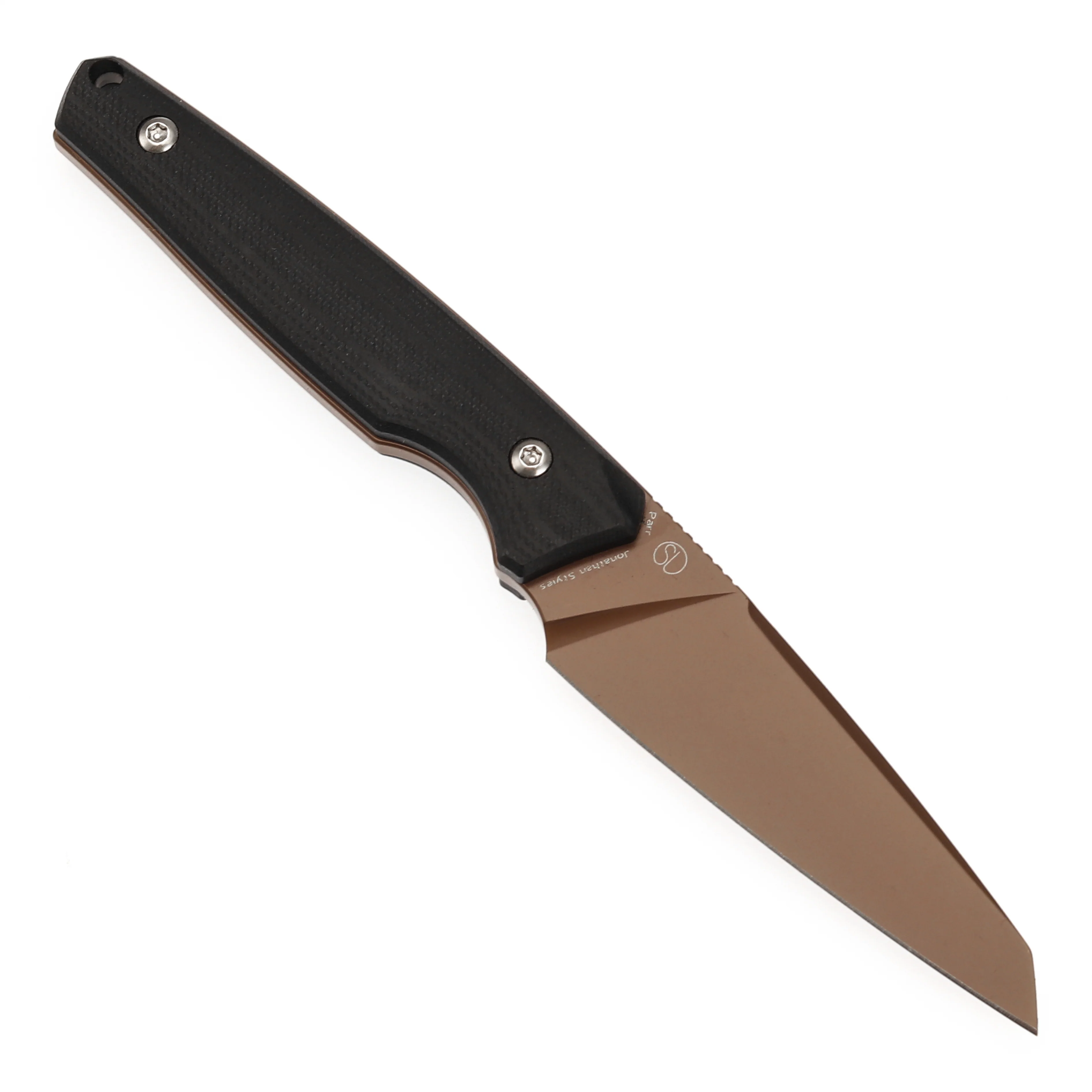 Tenable Parr Fixed Blade Knife | 2.87" Rose Gold Coated 14C28N Blade | Black G10 Handle| Jonathan Styles – G011B2 - Image 6