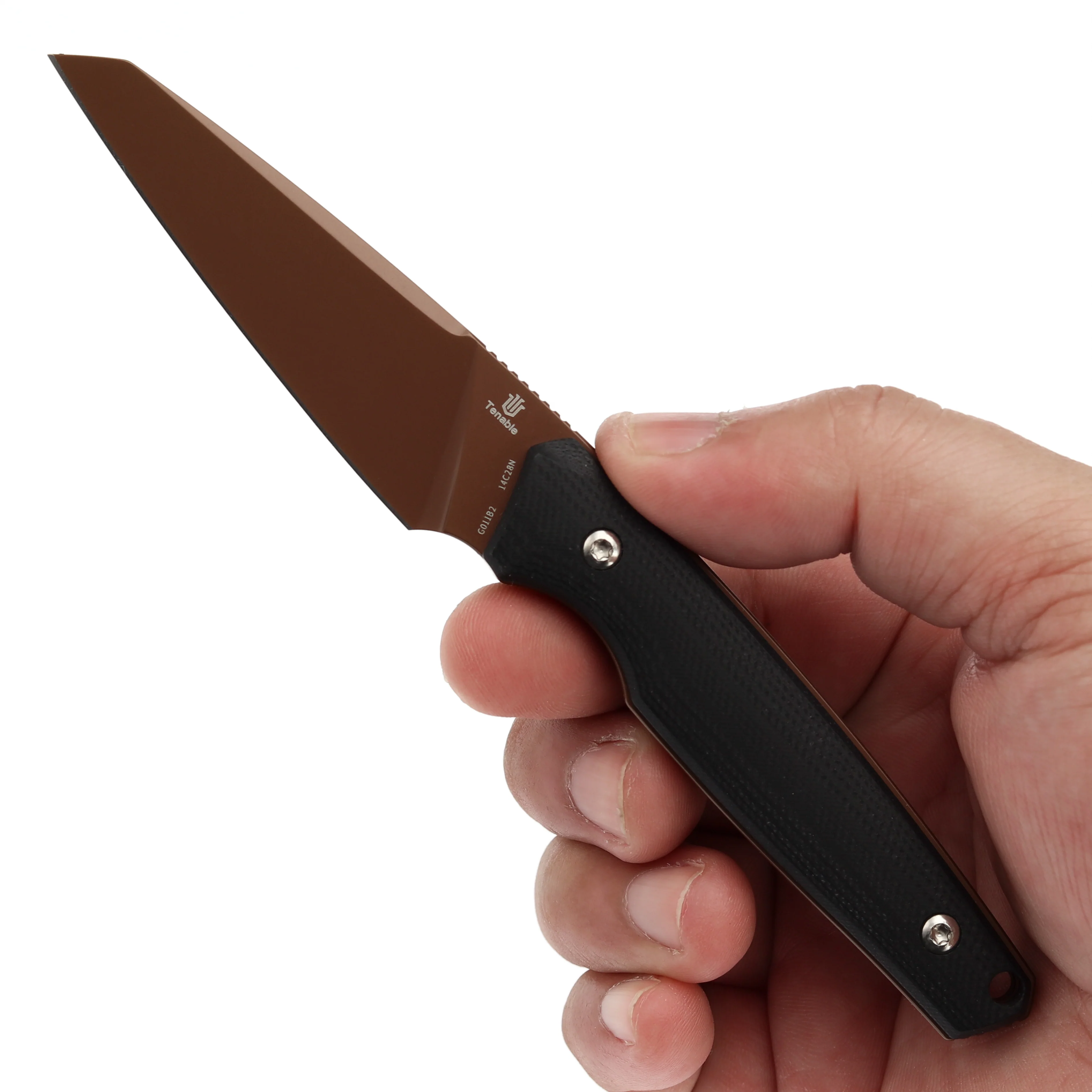 Tenable Parr Fixed Blade Knife | 2.87" Rose Gold Coated 14C28N Blade | Black G10 Handle| Jonathan Styles – G011B2 - Image 8