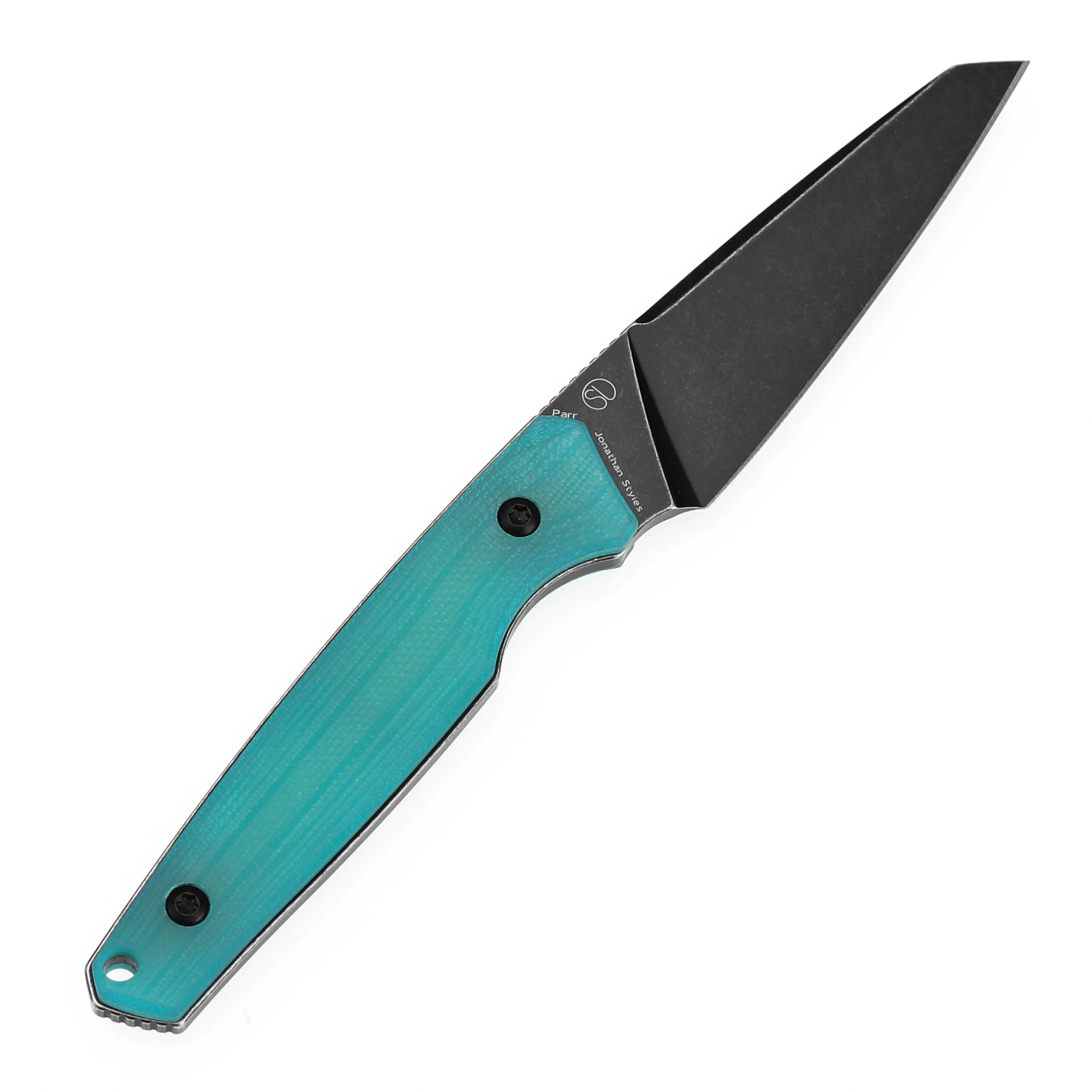 Tenable Parr Fixed Blade Knife | 2.87" Blackwash 14C28N Blade | Tiffany Blue G10 Handle| Jonathan Styles - G011B3 - Image 5
