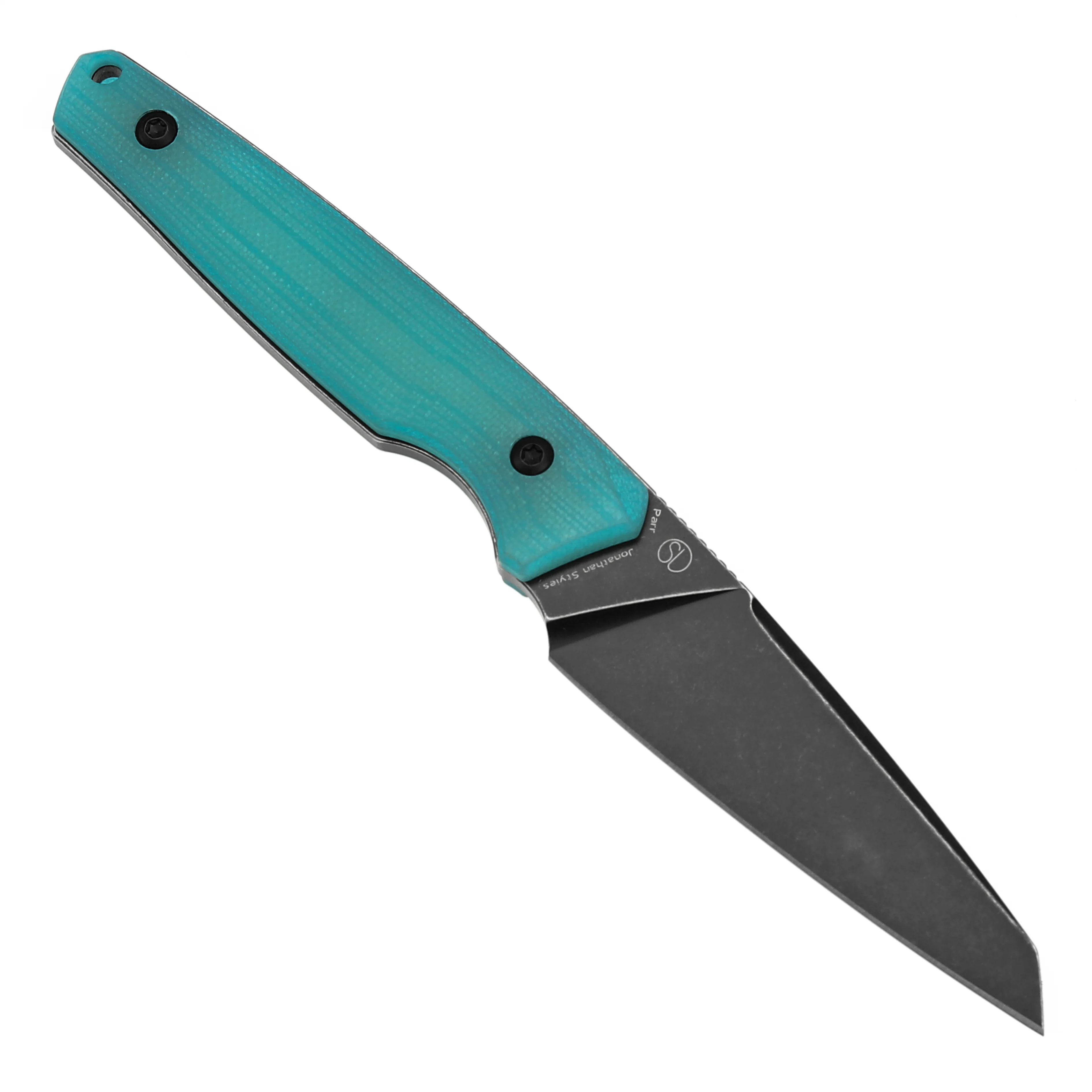 Tenable Parr Fixed Blade Knife | 2.87" Blackwash 14C28N Blade | Tiffany Blue G10 Handle| Jonathan Styles - G011B3 - Image 6