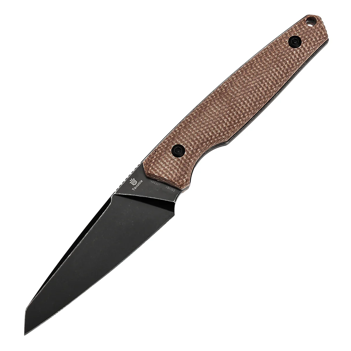 Tenable Parr Fixed Blade Knife | 2.87'' Blackwash 14C28N Blade| Brown Micarta Handle | Jonathan Styles - G011B4 - Image 3