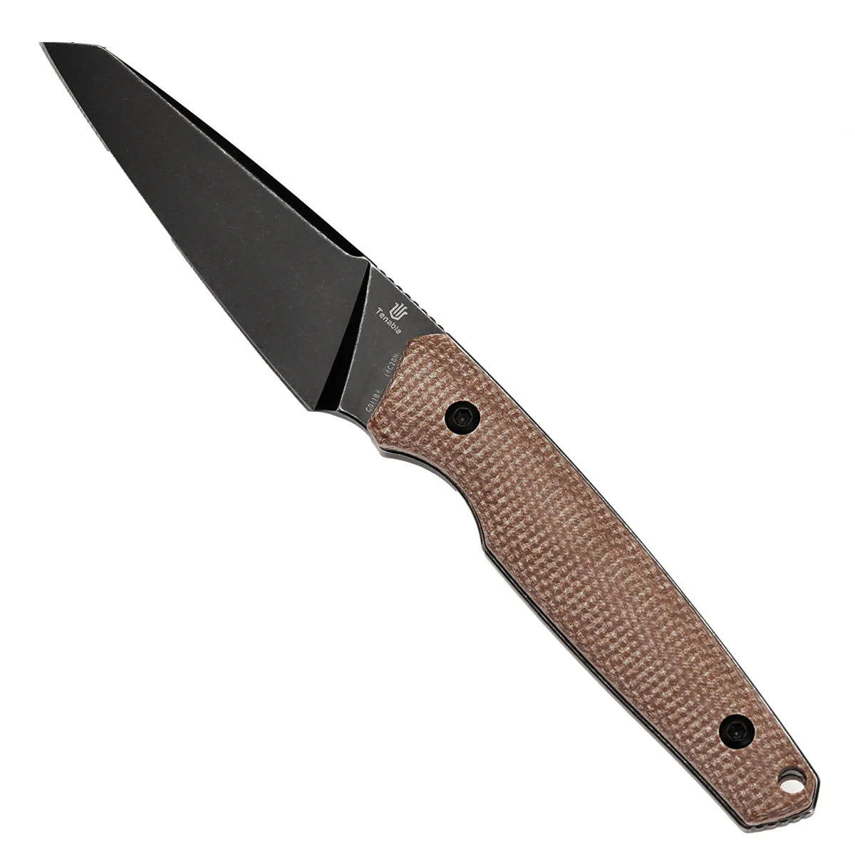 Tenable Parr Fixed Blade Knife | 2.87'' Blackwash 14C28N Blade| Brown Micarta Handle | Jonathan Styles - G011B4 - Image 4