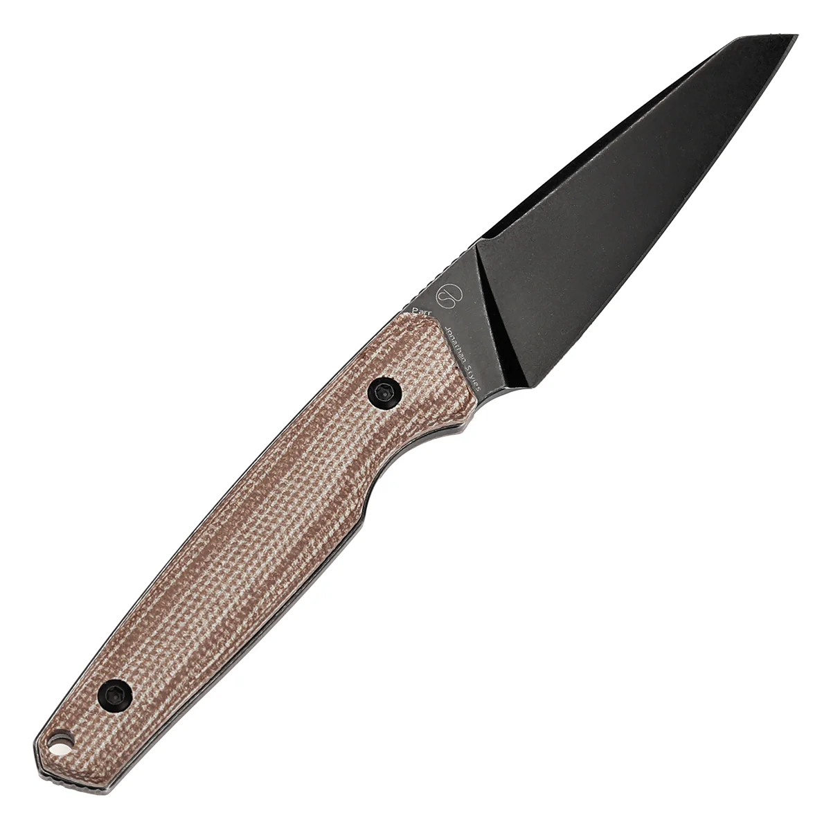 Tenable Parr Fixed Blade Knife | 2.87'' Blackwash 14C28N Blade| Brown Micarta Handle | Jonathan Styles - G011B4 - Image 5