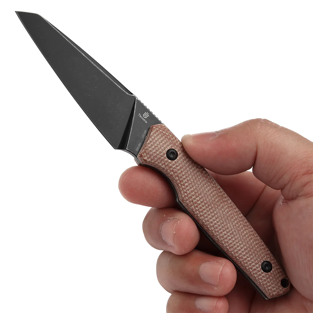Tenable Parr Fixed Blade Knife | 2.87'' Blackwash 14C28N Blade| Brown Micarta Handle | Jonathan Styles - G011B4 - Image 7