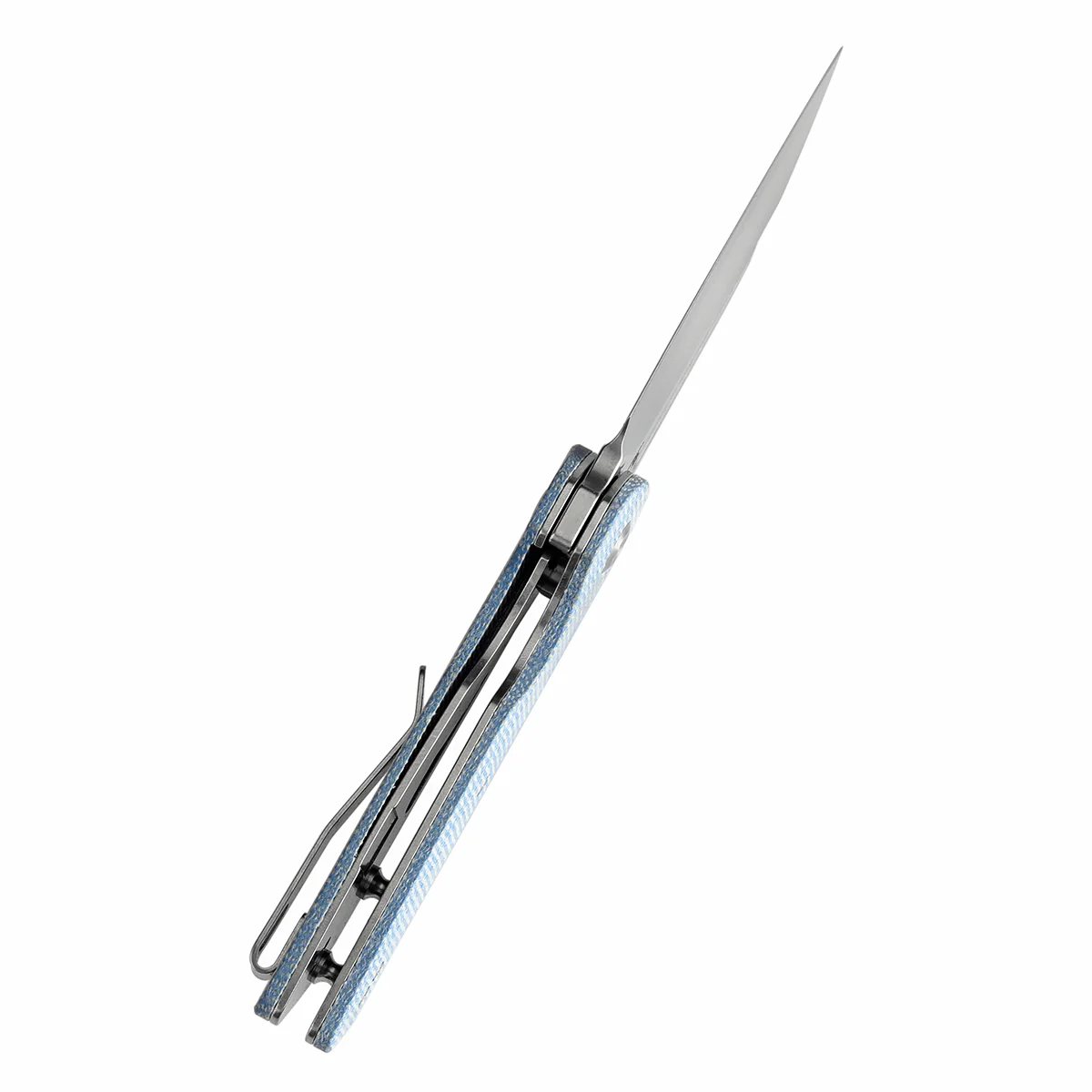Tenable Rafe L Folding Knife Blue Micarta Handle (3.19" Stonewashed 14C28N Blade) 4T5 Design--T1048A3 - Image 5