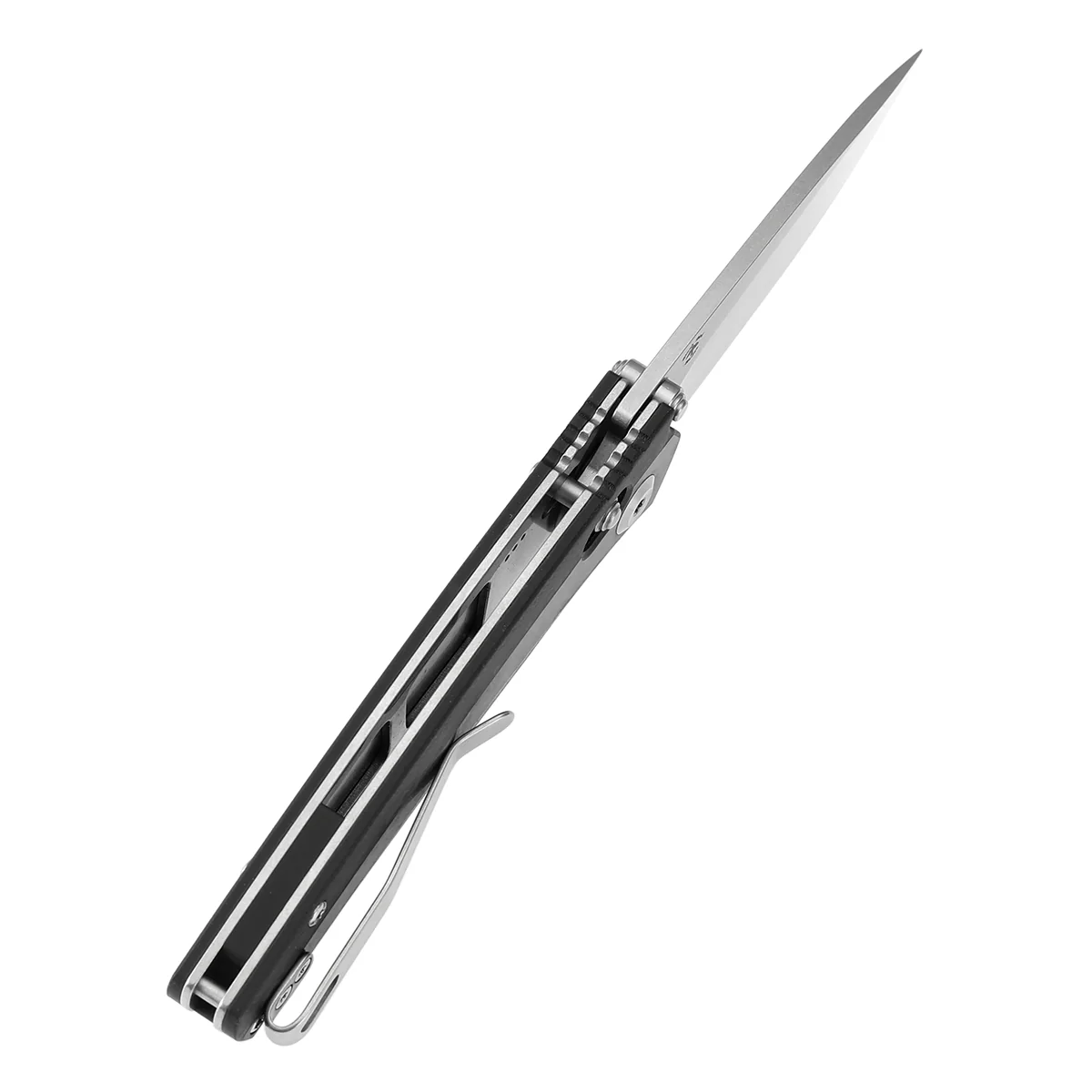 Tenable Raven Cross Bar Lock Folding Knife | 3.14" Stonewashed 14C28N Blade | Twill Carbon Fiber Handle | Black Bird Blades Design -T2109V1 - Image 5