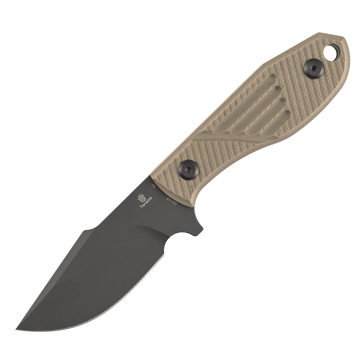 Tenable Tiny Dancer Fixed Blade Knife | 3.17" Gray TiCn Coated D2 Blade | Light Sand G10 Handle | JB Stout Design | G014A8 - Image 2
