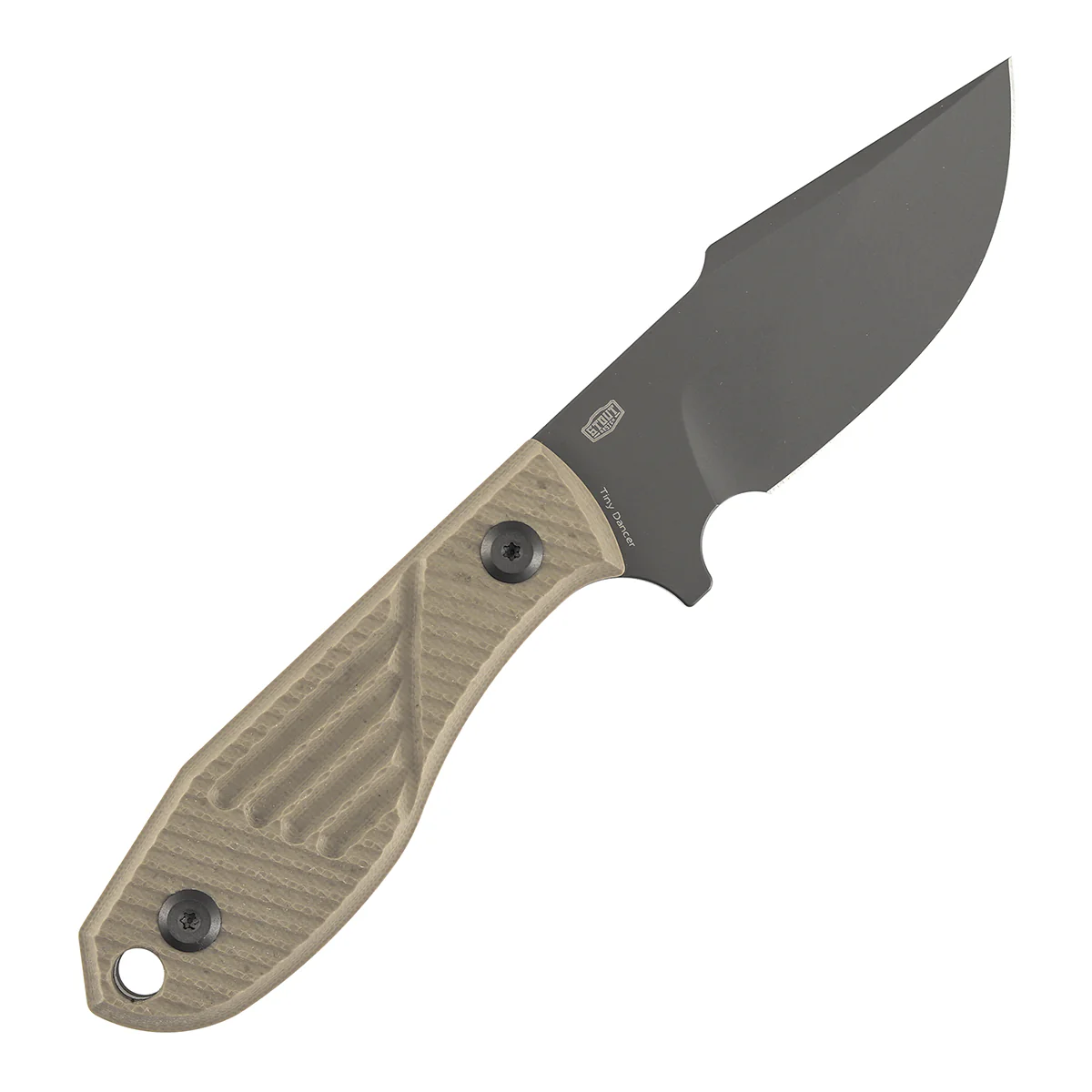 Tenable Tiny Dancer Fixed Blade Knife | 3.17" Gray TiCn Coated D2 Blade | Light Sand G10 Handle | JB Stout Design | G014A8 - Image 6
