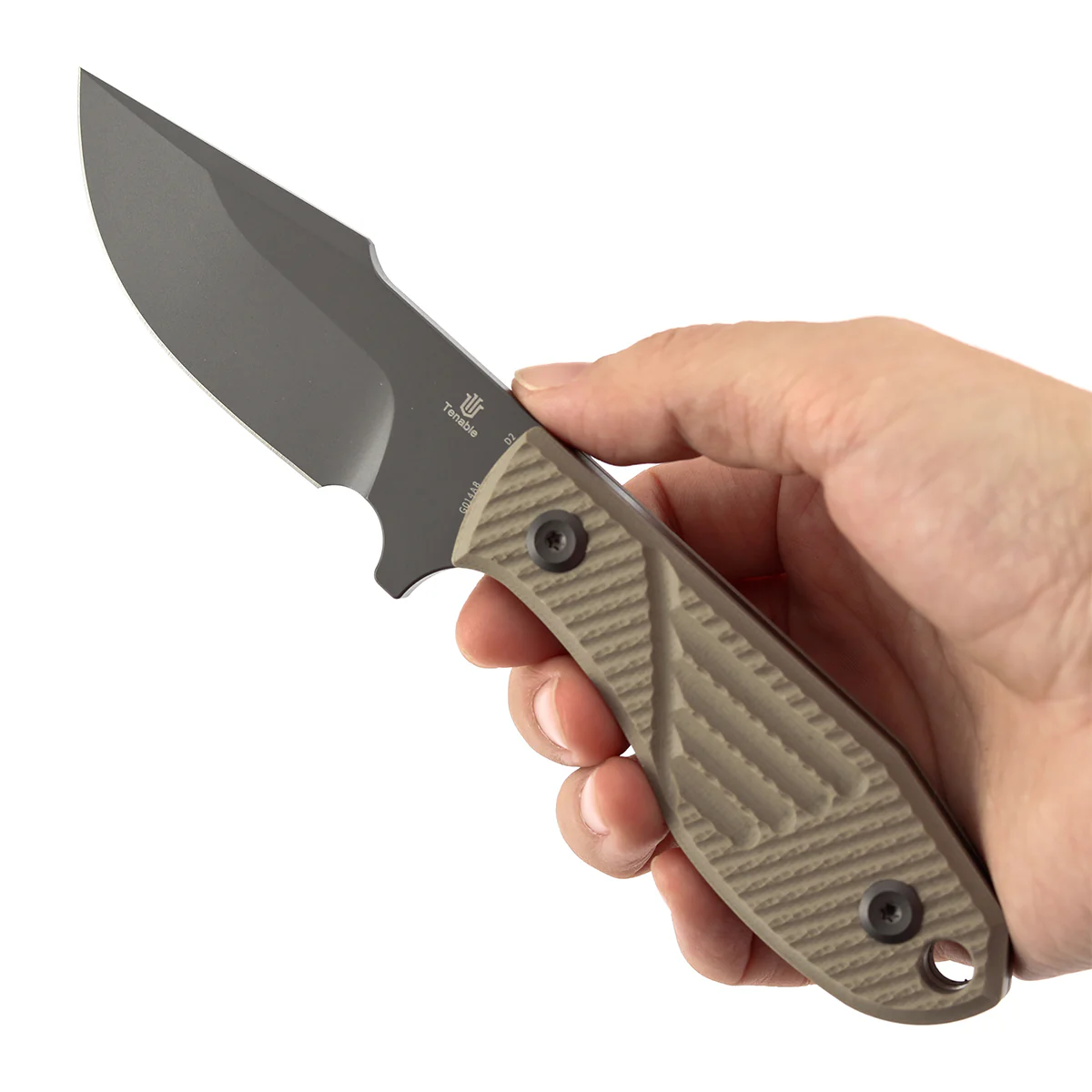 Tenable Tiny Dancer Fixed Blade Knife | 3.17" Gray TiCn Coated D2 Blade | Light Sand G10 Handle | JB Stout Design | G014A8 - Image 7
