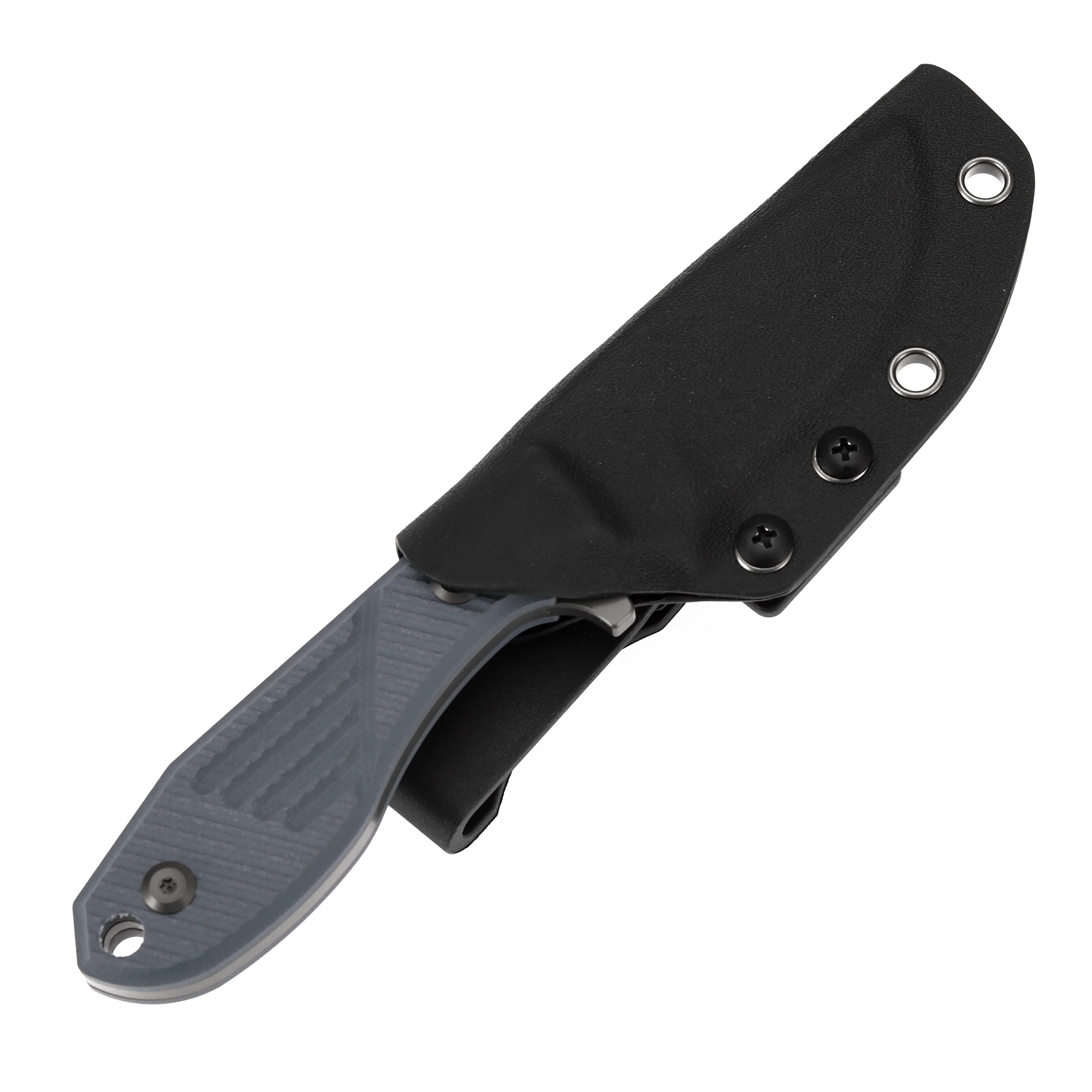 Tenable Tiny Dancer Fixed Blade – Light Gray G10 Handle – 3.17" Gray TiCn Coated D2 Blade – JB Stout Design – G014A3 - Image 2