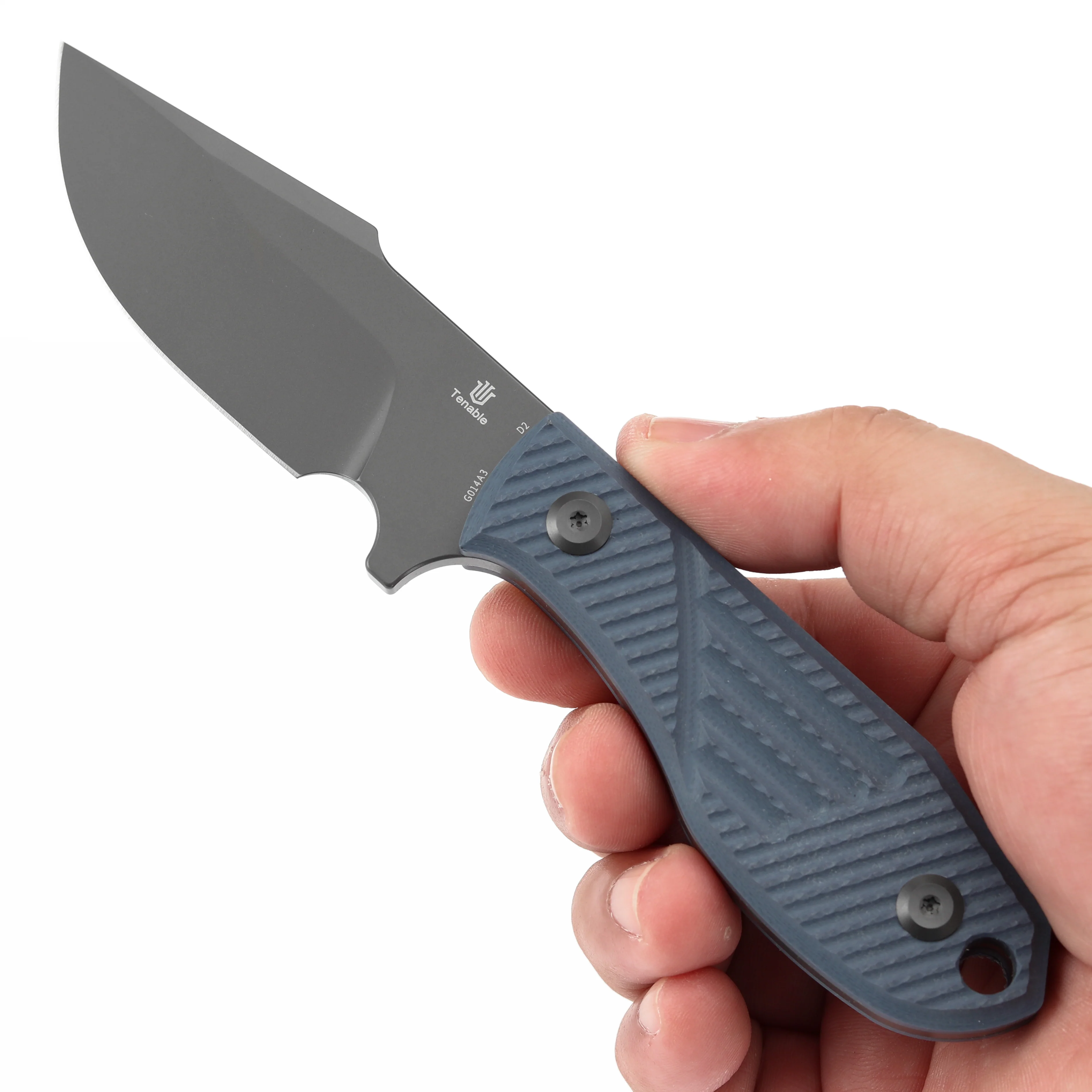 Tenable Tiny Dancer Fixed Blade – Light Gray G10 Handle – 3.17" Gray TiCn Coated D2 Blade – JB Stout Design – G014A3 - Image 9