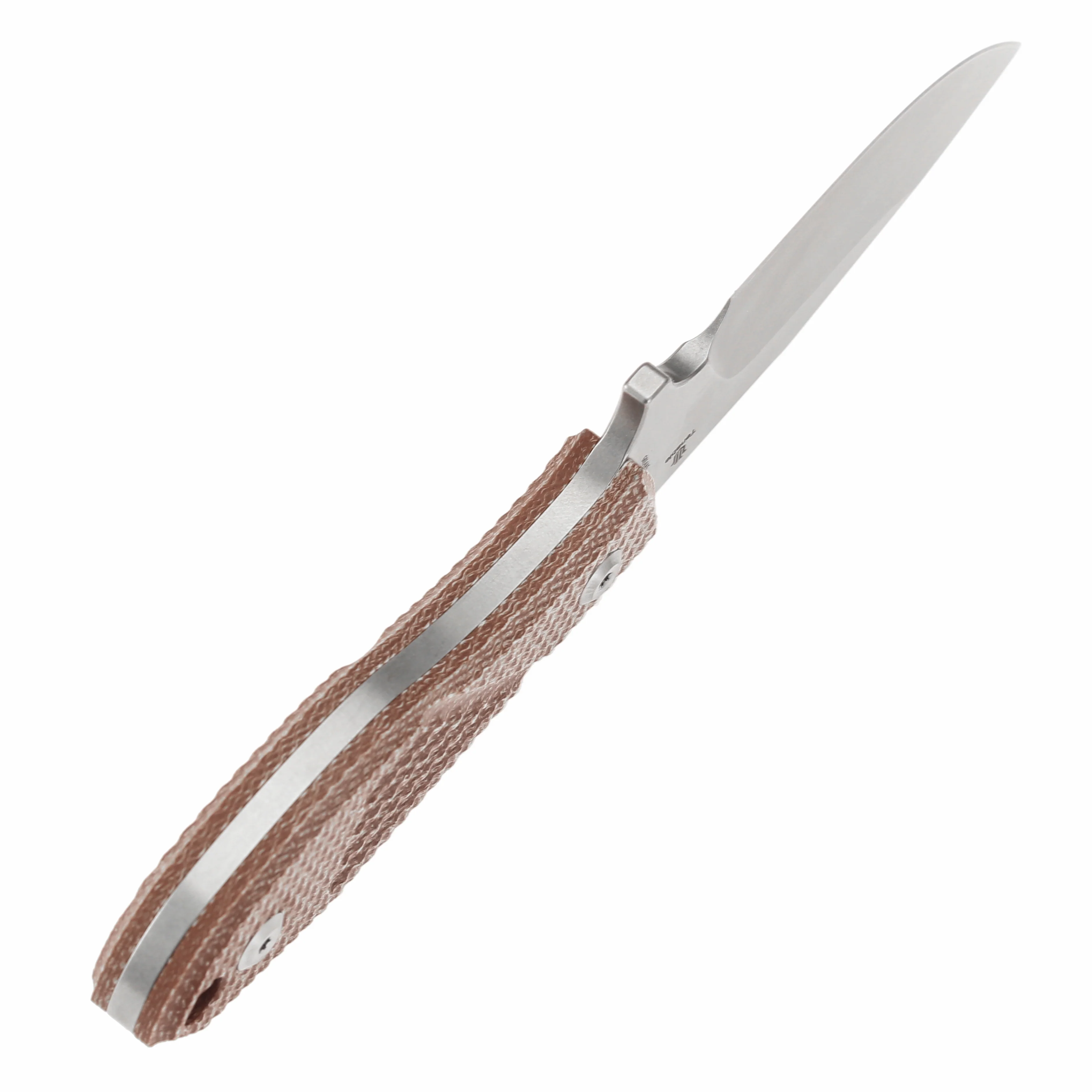 Tenable Tiny Dancer Fixed Blade –Brown Micarta Handle – 3.17" Stonewashed D2 Blade – JB Stout Design – G014A5 - Image 7