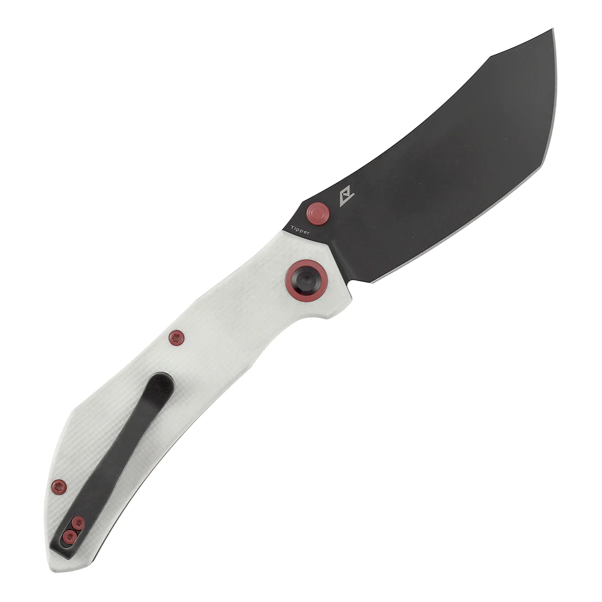 Tenable Tipper Folding Knife | 3.39'' Blackwash Nitro V Blade | White G10 Handle | Edgy Bladeworks Design | B1079A4 - Image 8