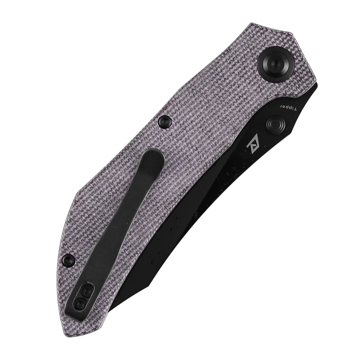 Tenable Tipper Folding Knife | 3.39'' Blackwash Nitro V Blade | Purple Micarta Handle | Edgy Bladeworks Design | B1079A2 - Image 7