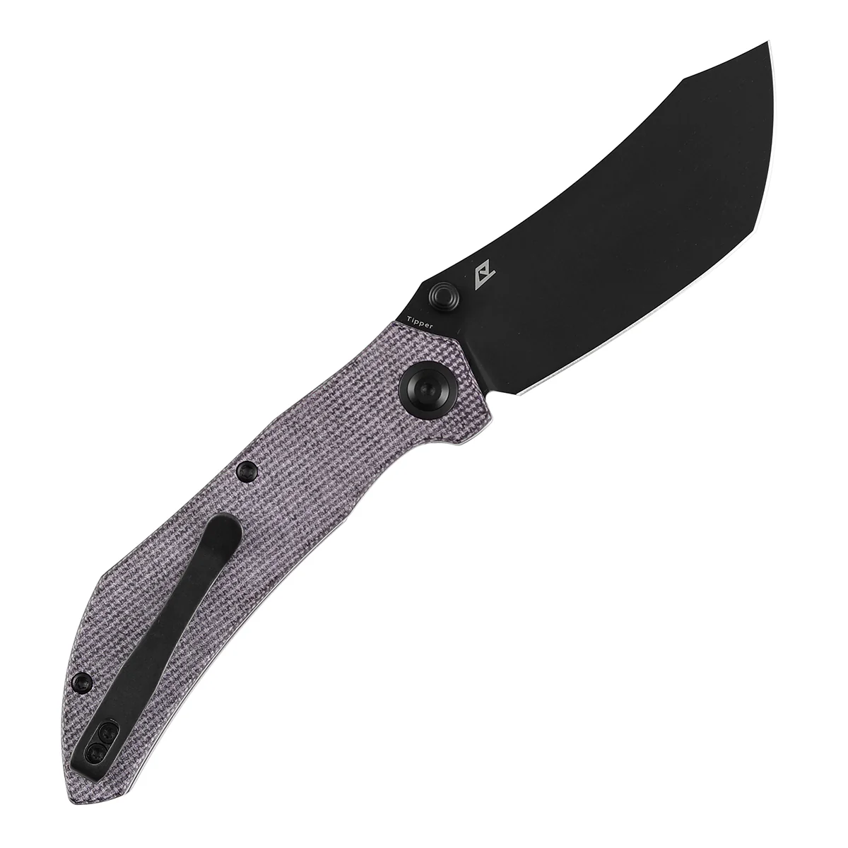 Tenable Tipper Folding Knife | 3.39'' Blackwash Nitro V Blade | Purple Micarta Handle | Edgy Bladeworks Design | B1079A2 - Image 8
